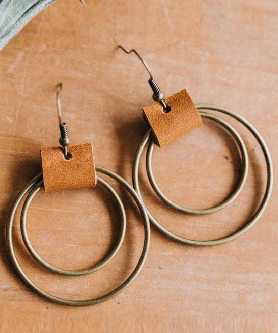 Gold Vintage Hoop Hook Earrings