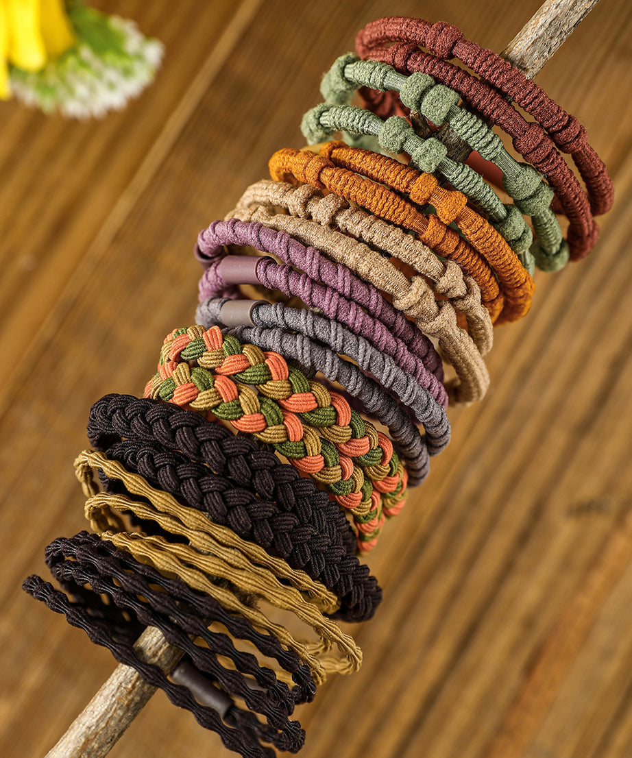 Multicolour 20pcs Boho Knotted Hair Ties